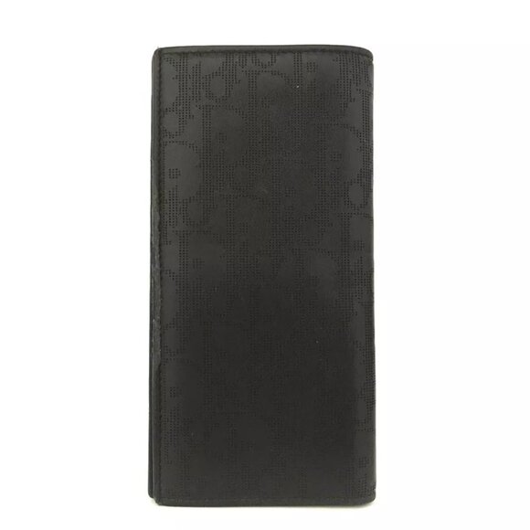 $1495 Authentic DIOR by CHRISTIAN DIOR Made in ITALY Unisex Black Leather Wallet - Picture 5 of 12